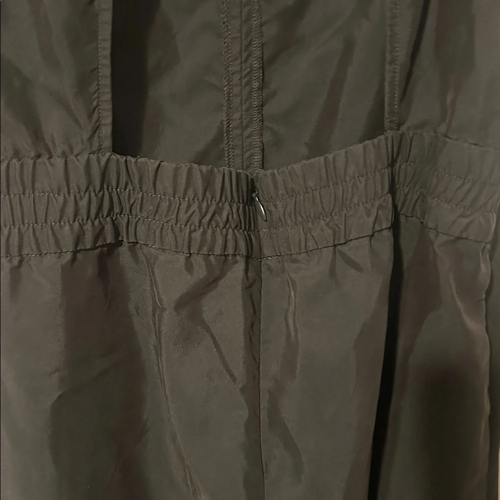Onepiece sleeveless open back charcoal gray‎ jumpsuit size small